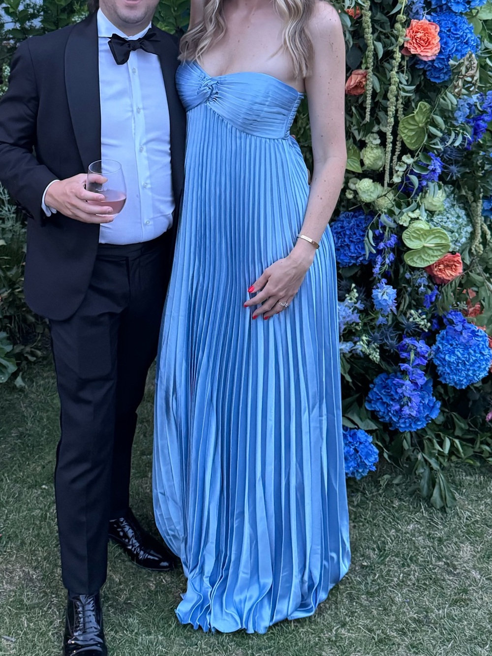 x REVOLVE Cyrina Gown
ASTR the Label Strapless Pleated Satin Maxi Dress in Blue - Picture 2 of 2